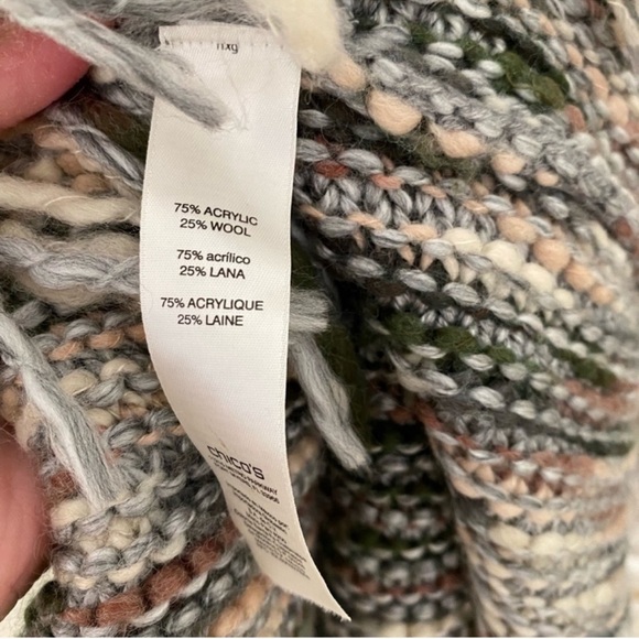 Chico’s Boho Fringe Festival Sweater Sleeveless Cardigan - Picture 7 of 7